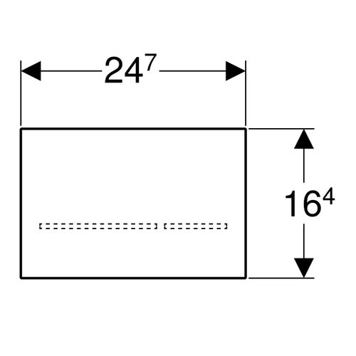 Immagine di Geberit comando per wc con azionamento elettronico del risciacquo, funzionamento a rete, risciacquo a due quantità, placca di comando sigma80, senza contatto finitura a specchio 116.090.SM.1