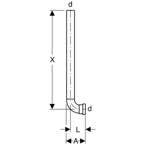 Immagine di Geberit pezzo d'adattamento del tubo di risciacquo 119.704.16.1