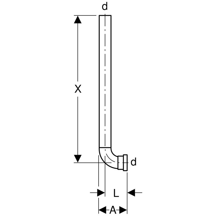 Immagine di Geberit pezzo d'adattamento del tubo di risciacquo 119.704.16.1
