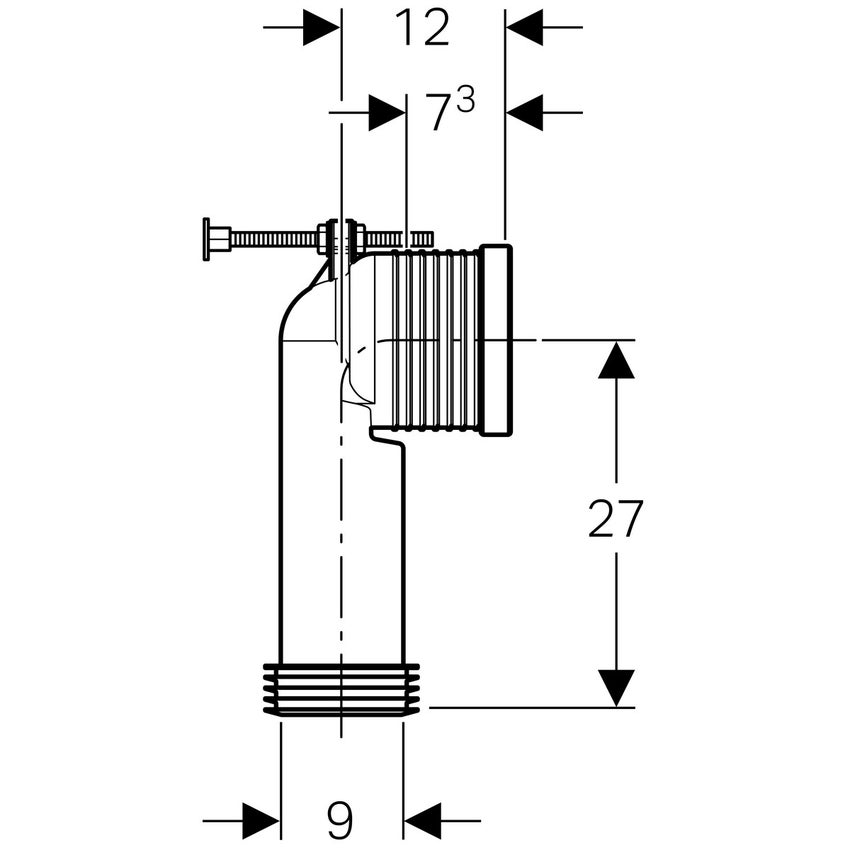 Immagine di Geberit set di allacciamento per wc a pavimento 131.015.11.1