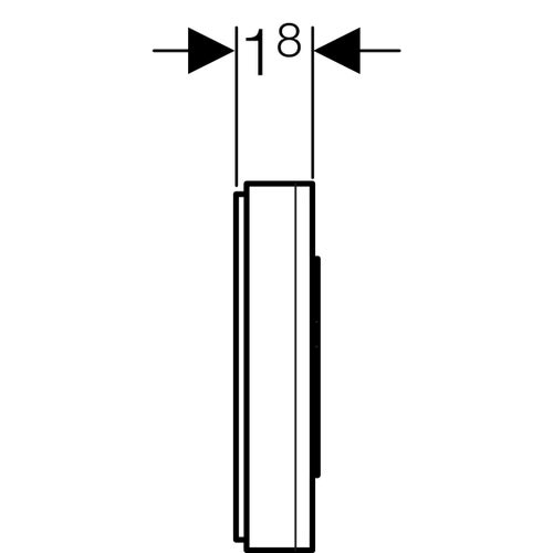Immagine di Geberit tasto radiocomando per azionamenti elettronici del risciacquo 241.568.00.1
