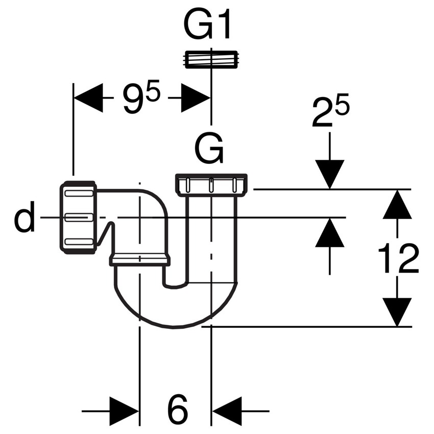 Immagine di Geberit sifone doccia 150.061.00.1