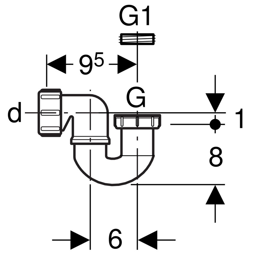 Immagine di Geberit Sifone per doccia 150.081.00.1