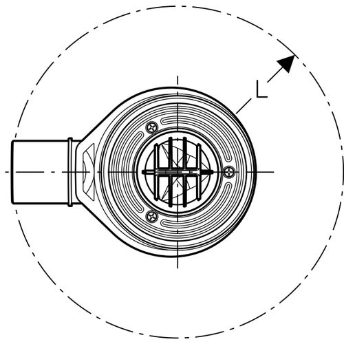 Immagine di Geberit sifone doccia d90, altezza della chiusura idraulica 50 mm, scarico in pe 150.550.00.1