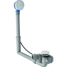 Immagine di Geberit sifone per vasca da bagno con azionamento a rotazione, d52, lunghezza 28 cm, con accessori di completamento, principio controflusso finitura cromato lucido 150.603.21.2