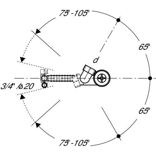 Immagine di Geberit sifone per vasca da bagno con azionamento a rotazione ed erogazione al troppopieno, d52, lunghezza 28 cm, principio controflusso 150.704.00.2