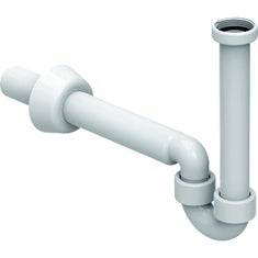 Immagine di Geberit sifone curvo per lavabo e bidet, scarico orizzontale colore bianco 151.101.11.1