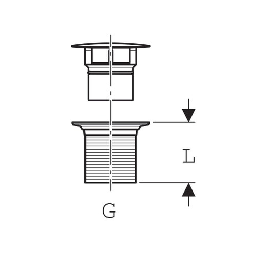 Immagine di Geberit piletta di scarico H.5 cm, con uscita libera, finitura cromo 152.050.21.1