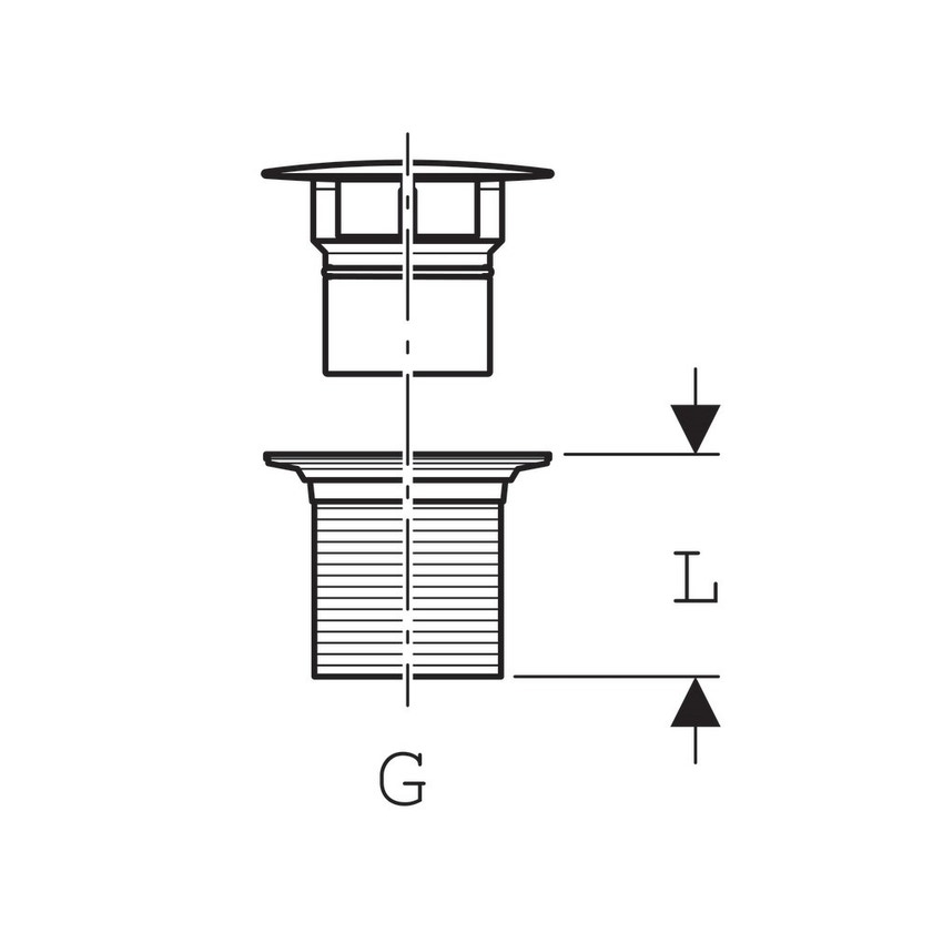 Immagine di Geberit piletta di scarico H.5 cm, con uscita libera, finitura cromo 152.050.21.1