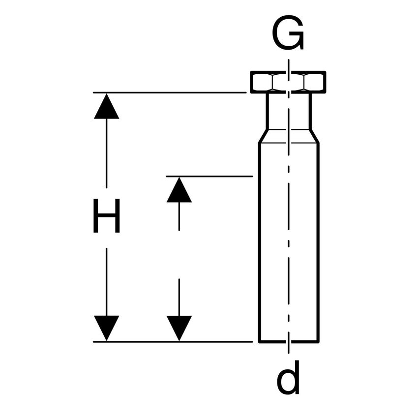 Immagine di Geberit raccordo diritto con dado di raccordo colore nero 152.107.16.1