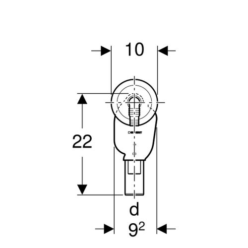 Immagine di Geberit sifone da incasso per apparecchi, con un allacciamento colore bianco 152.234.11.1