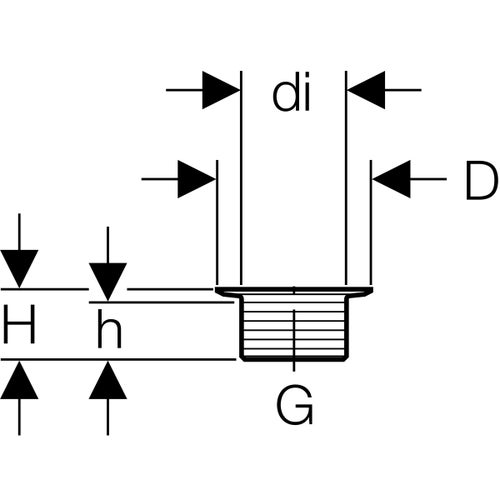 Immagine di Geberit piletta di scarico con filettatura tonda 7 cm, finitura cromo 152.301.21.1