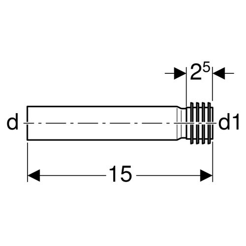Immagine di Geberit cannotto con morsetto 152.489.16.1