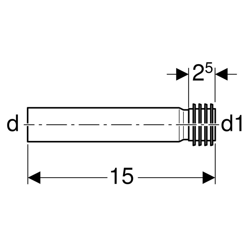 Immagine di Geberit cannotto con morsetto 152.489.16.1