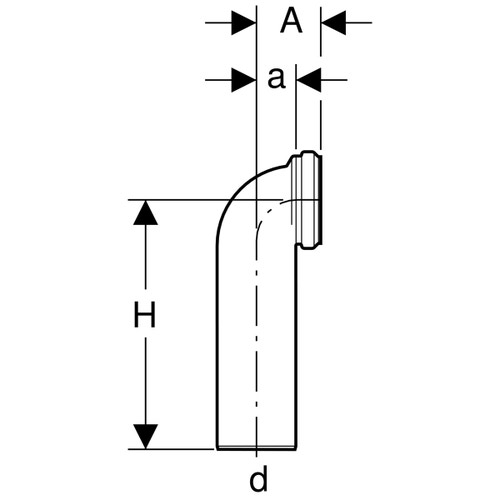 Immagine di Geberit curva tecnica 90° colore bianco 152.610.11.1