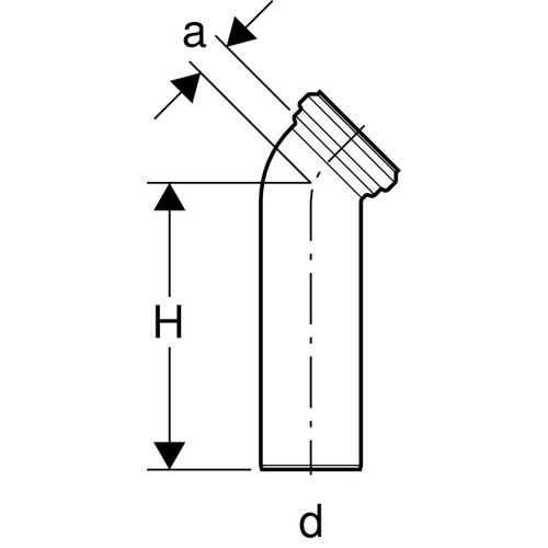 Immagine di Geberit curva tecnica 45° 152.611.11.1