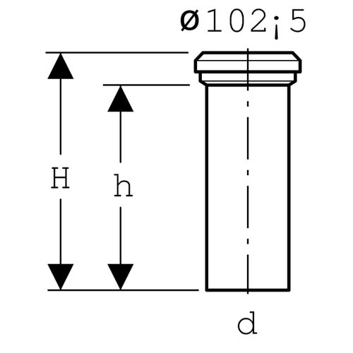 Immagine di Geberit raccordo diritto con morsetto 152.613.11.1