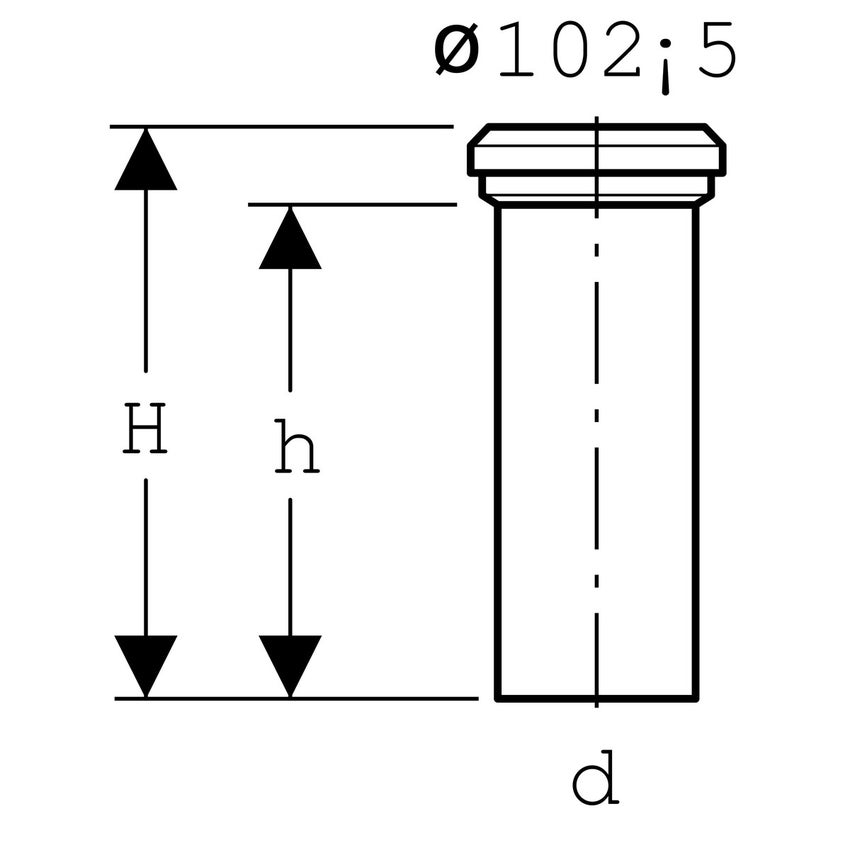 Immagine di Geberit raccordo diritto con morsetto 152.613.11.1