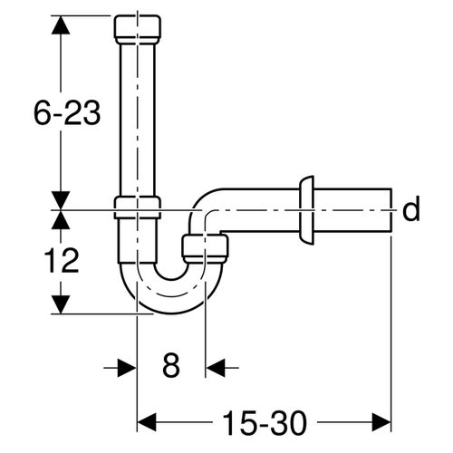 Immagine di Geberit sifone curvo per apparecchi colore bianco 152.704.11.1