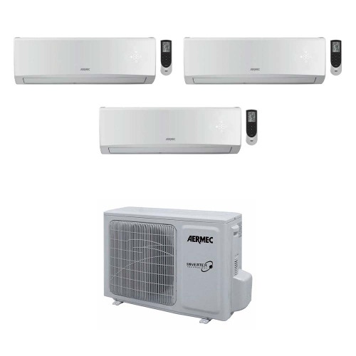 Immagine di Aermec SLG R32 Climatizzatore trial split inverter | unità esterna 6.1 kW unità interne 7000+9000+12000 BTU MLG630+SLG200W+SLG250W+SLG350W