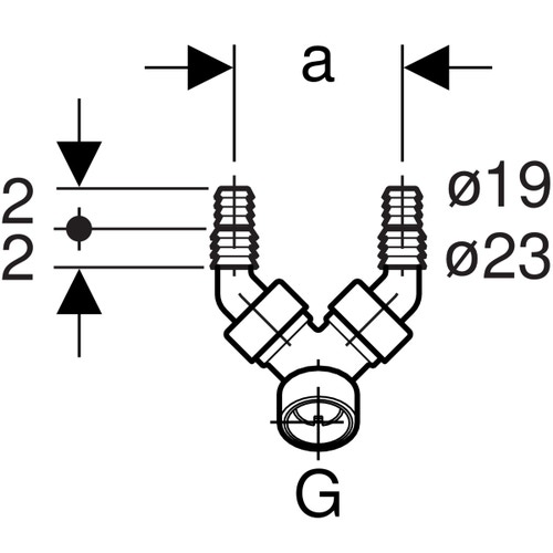 Immagine di Geberit porta flessibile a gomito doppio colore bianco 152.767.11.1