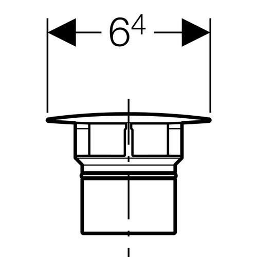 Immagine di Geberit copertura della piletta per allacciamento per lavabo clou finitura cromo 241.993.21.1