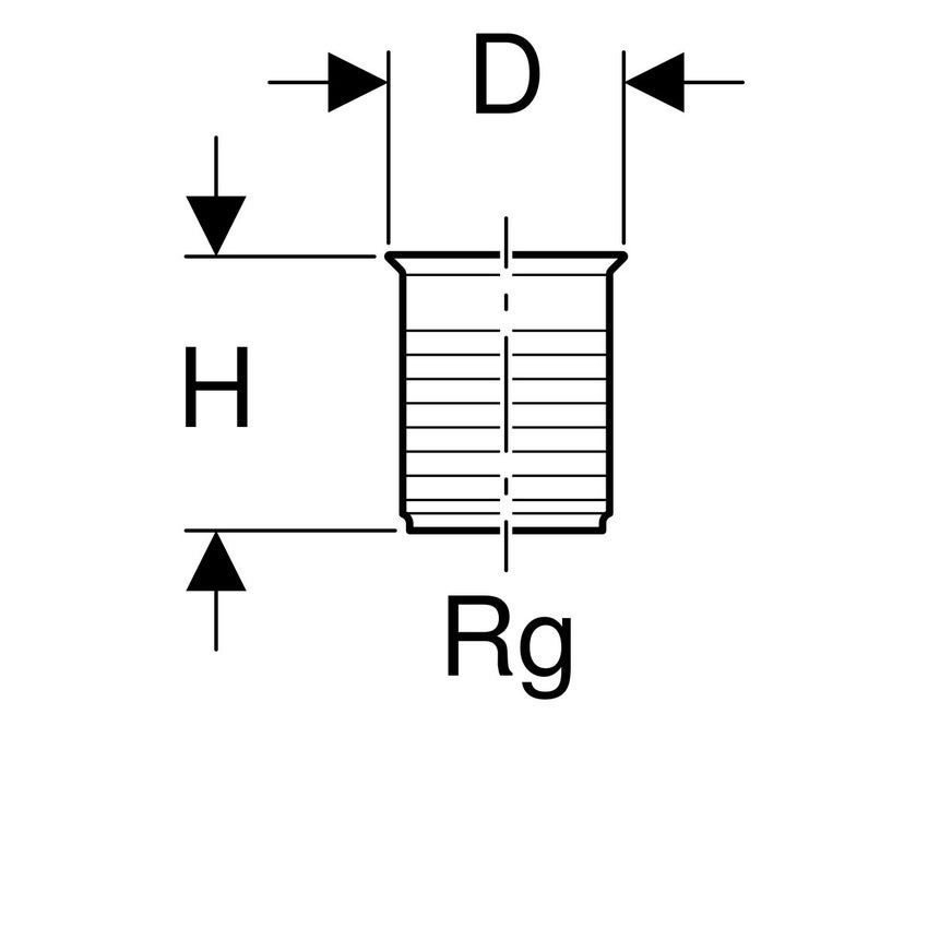 Immagine di Geberit piletta di scarico con filettatura tonda 352.328.08.1
