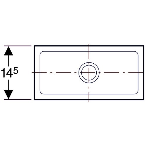 Immagine di Geberit imbuto rettangolare colore grigio ghiaia RAL 7032 352.372.08.1