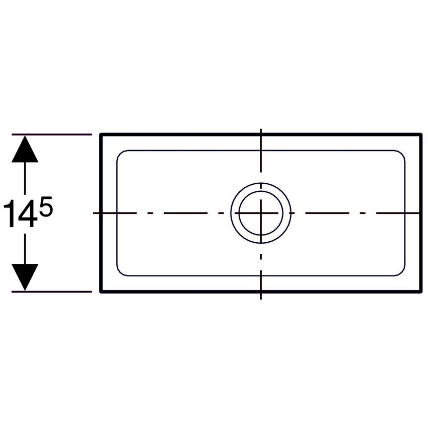 Immagine di Geberit imbuto rettangolare colore grigio ghiaia RAL 7032 352.372.08.1