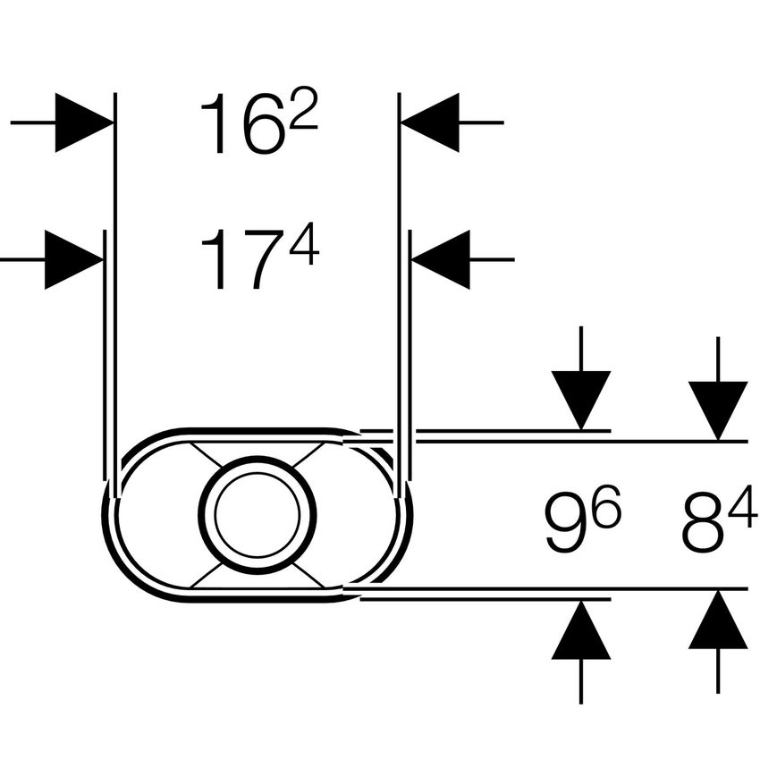 Immagine di Geberit Imbuto ovale, con sifone integrato colore nero 352.378.16.1