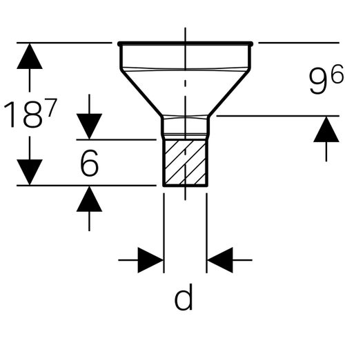 Immagine di Geberit Imbuto ovale, con sifone integrato colore nero 352.378.16.1