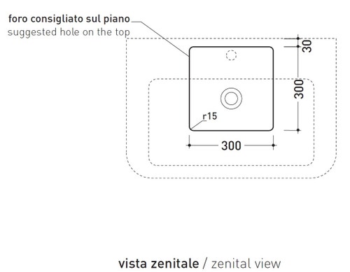Immagine di Flaminia MADRE lavabo sospeso o da appoggio L. 75 cm con troppopieno, colore bianco finitura lucido MA75L