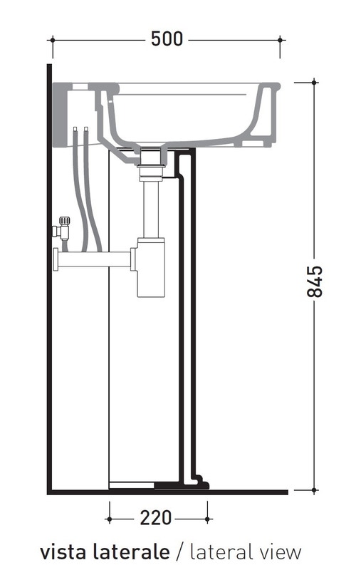 Immagine di Flaminia MADRE colonna in ceramica per lavabi, colore bianco finitura lucido MACOL