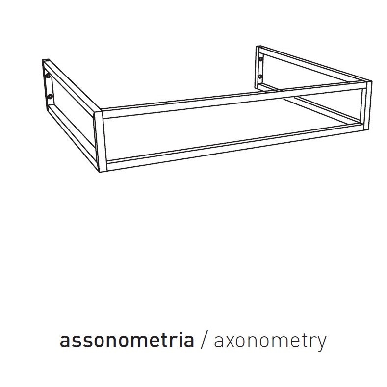 Immagine di Flaminia BLOOM struttura sospesa in metallo per consolle bloom 70, colore nero finitura opaco BM70SNER