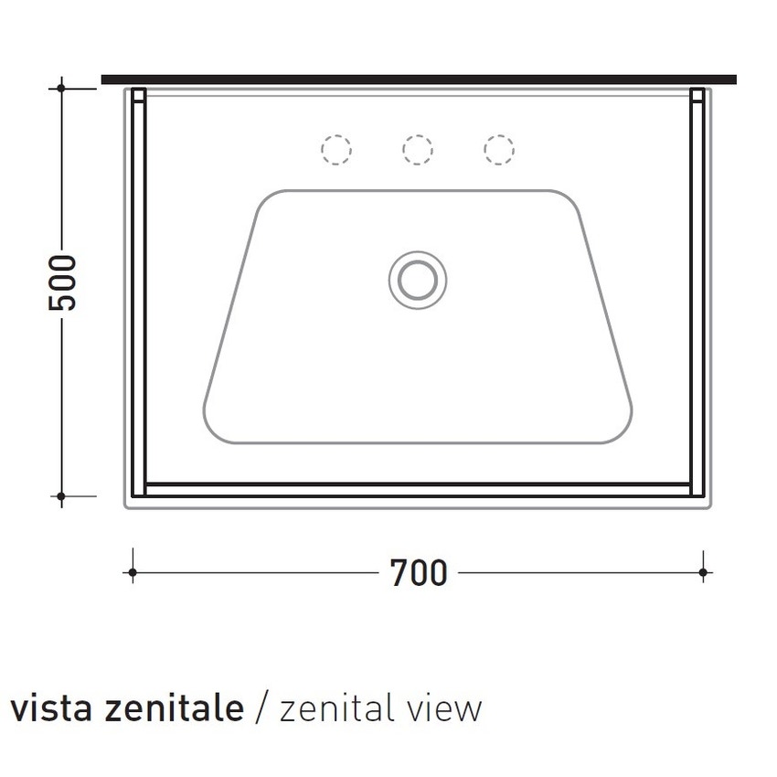 Immagine di Flaminia BLOOM struttura sospesa in metallo per consolle bloom 70, colore nero finitura opaco BM70SNER