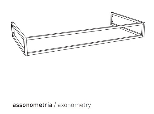 Immagine di Flaminia BLOOM struttura sospesa in metallo per consolle bloom 105, finitura cromo BM105S
