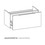 Immagine di Flaminia BOX base portaconsolle sospesa 1 cassetto, L.105 P.50 H.50 cm, per consolle Bloom 105, finitura oj grigio BBX835OJG