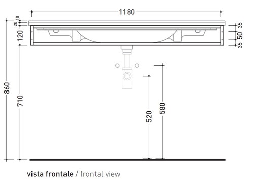 Immagine di Flaminia BLOOM struttura sospesa in metallo per consolle bloom 120, finitura cromo BM120S