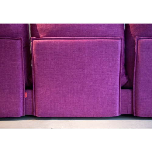 Immagine di Mussi DO-DOLLY divano 3 posti 283x102x95 cm in tessuto bicolore fuxia e bianco con cuscini imbottiti in poliuretano DODO M29 X49