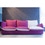 Immagine di Mussi DO-DOLLY divano 3 posti 283x102x95 cm in tessuto bicolore fuxia e bianco con cuscini imbottiti in poliuretano DODO M29 X49