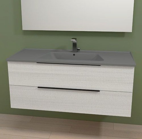 Immagine di Flaminia BOX base portaconsolle sospesa 2 cassetti, L.120 P.50 H.50 cm, per consolle Bloom 120, finitura oj bianco BBX949OJB