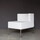 Mussi LOBBY poltrona in tessuto bianco P57 LBY-M26