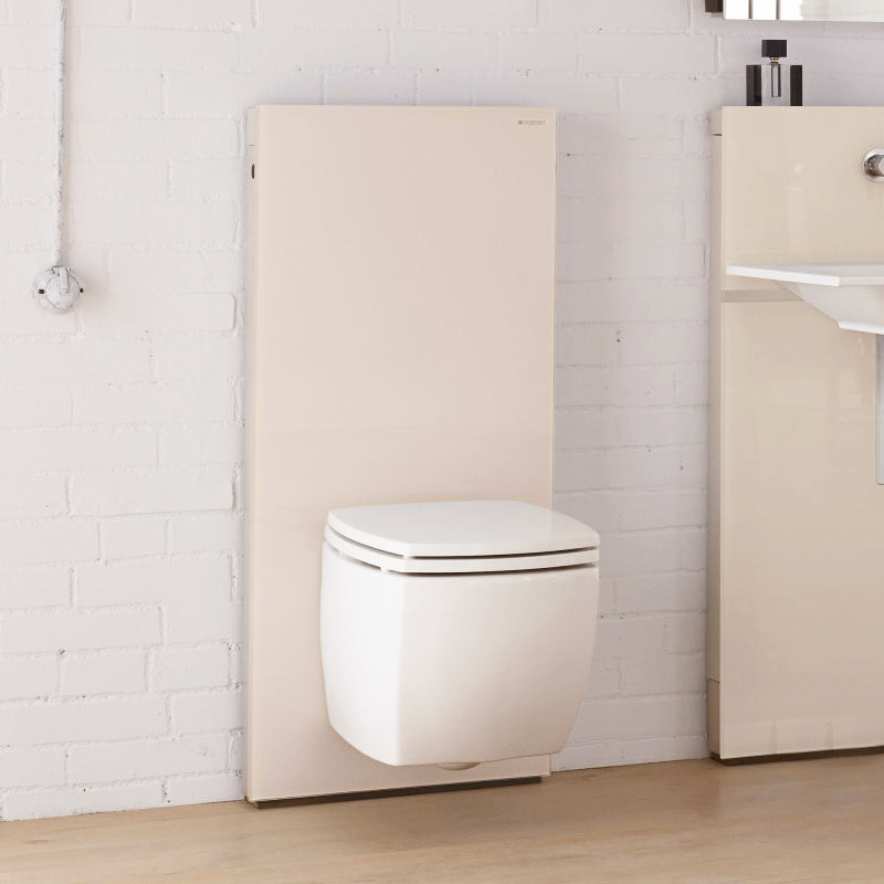 Immagine di Geberit MONOLITH PLUS modulo sanitario per WC sospeso 114 cm, colore vetro sabbia 131.231.TG.5