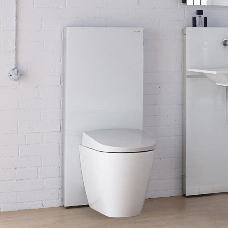 Immagine di Geberit MONOLITH PLUS modulo sanitario per WC a pavimento 114 cm, colore vetro bianco 131.233.SI.5