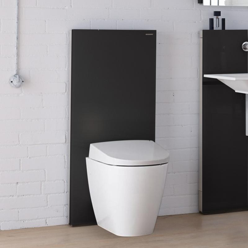 Immagine di Geberit MONOLITH PLUS modulo sanitario per WC a pavimento 114 cm, colore vetro nero 131.233.SJ.5