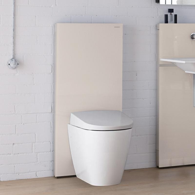 Immagine di Geberit MONOLITH PLUS modulo sanitario per WC a pavimento 114 cm, colore vetro sabbia 131.233.TG.5