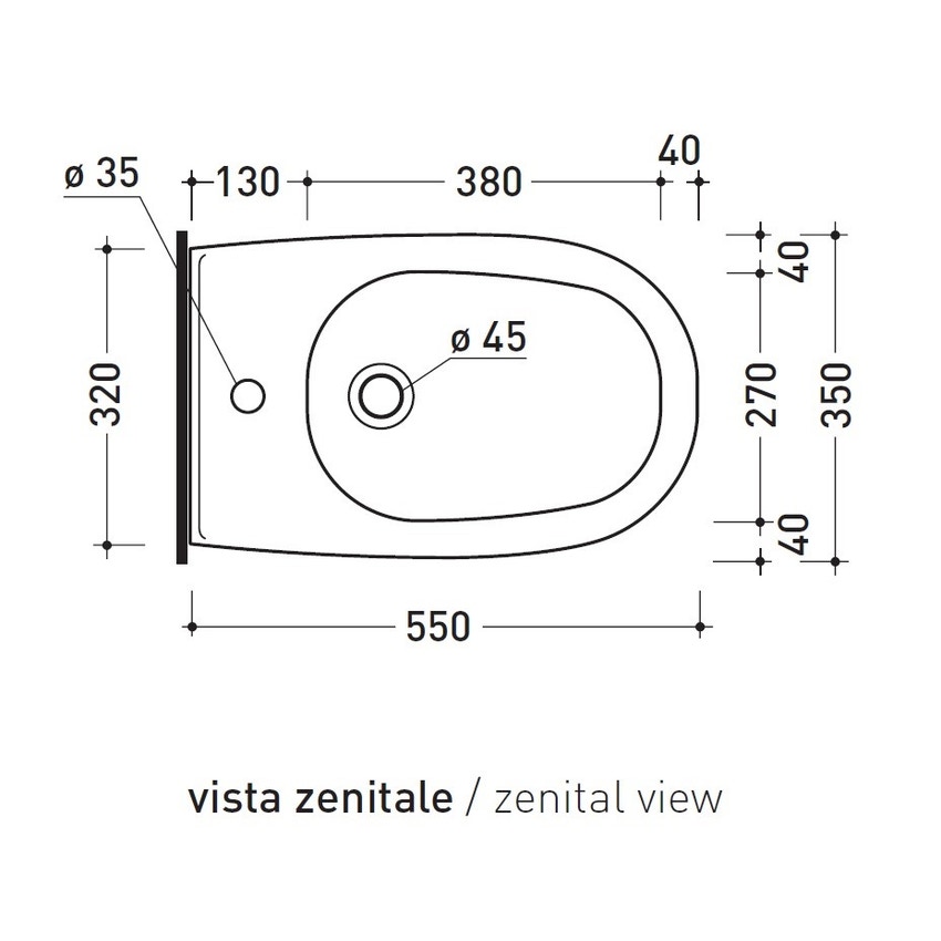 Immagine di Flaminia SPIN bidet sospeso monoforo, con troppopieno, colore bianco finitura lucido 5086