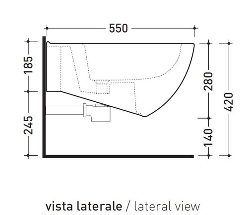 Immagine di Flaminia SPIN bidet sospeso monoforo, con troppopieno, colore bianco finitura lucido 5086