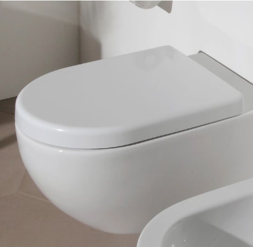 Immagine di Flaminia APP coprivaso avvolgente in termoindurente BIANCO LATTE finitura OPACO a discesa rallentata con cerniere a sgancio rapido  QKCW03-LAT-O