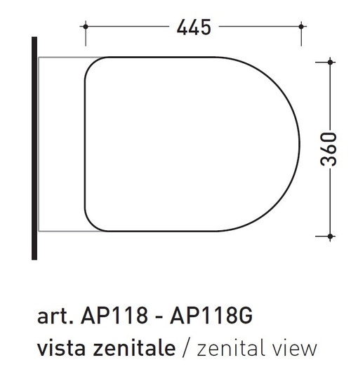 Immagine di Flaminia APP coprivaso avvolgente in termoindurente ANTRACITE finitura OPACO a discesa rallentata con cerniere a sgancio rapido  QKCW03-ANT-O